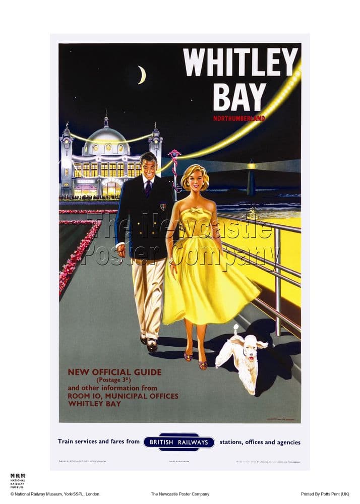 Whitley Bay -Promenade - Railway & Travel Poster