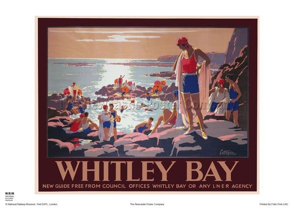 Whitley Bay - Rock Pool - Railway & Travel Poster