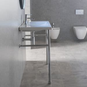 Healey & Lord Modern Collection 1000mm Wash Basin with Metal Basin Stand