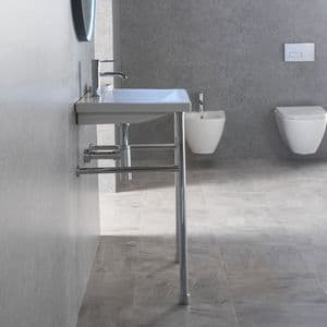 Healey & Lord Modern Collection 600mm Wash Basin with Metal Basin Stand