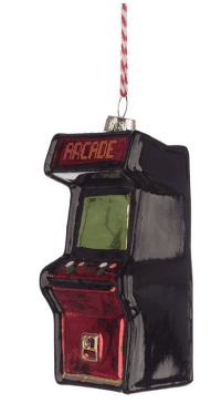 Arcade Game Glass Christmas Bauble Decoration