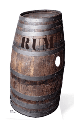 Barrel 'o' Rum Life-Size Cut Out / Prop