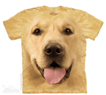 BIG FACE GOLDEN DOG T-SHIRT