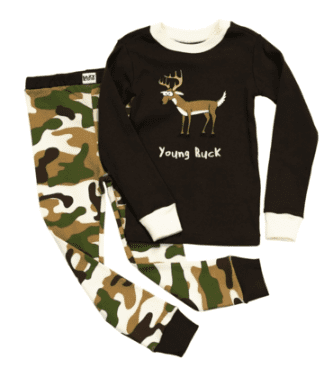 Boys LazyOne Young Buck PJ set with long sleeves