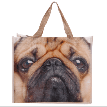 Cute Pug Face Shopping Bag