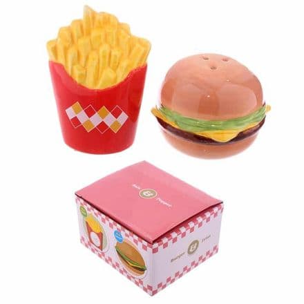 Fast Food Burger And Chips Salt And Pepper Set
