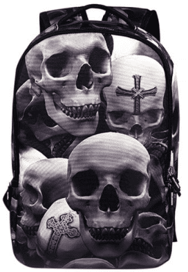 Grey Skulls Backpack