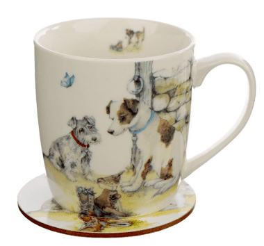 Jan Pashley Dogs Mug & Coaster Set