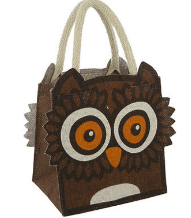 Mini Owl Jute Bag