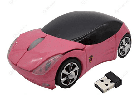 Pink Car Wireless Mouse