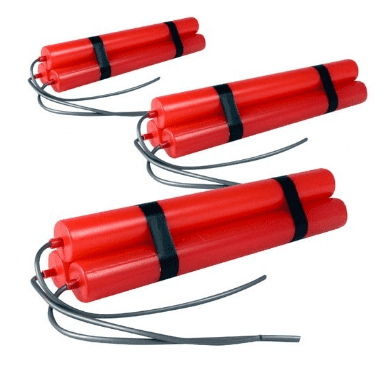 Set of 3 Toy Dynamite Sticks
