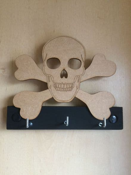 Skull on Cross Bone Key Rack