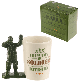 Toy Soldier with Binoculars Shaped Handle Mug