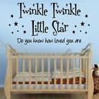 Twinkle, Twinkle Little Star Quote Wall Art Sticker