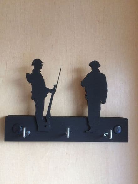 Two Soldiers on a Key Rack