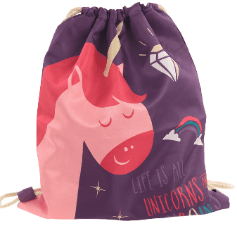 Unicorn Slogan Drawstring Bag