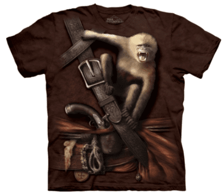 UNISEX PIRATE WITH HOWLER MONKEY T-SHIRT