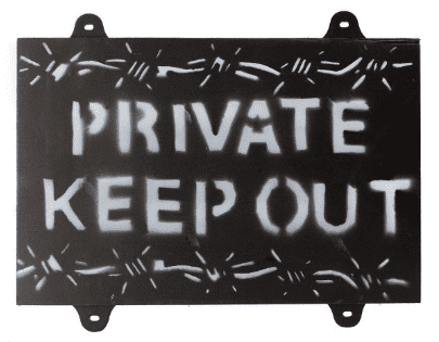 Wooden Private Keep Out Sign