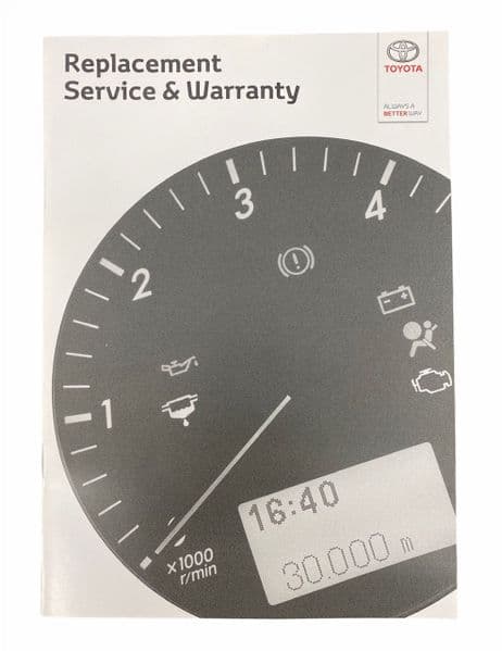Genuine Toyota Service Book and Warranty Various Models PZ49X-S02GB-EN