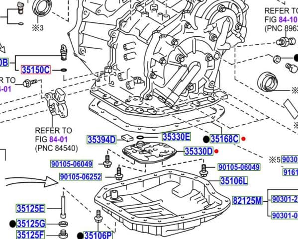 Genuine Toyota Transmission Filter & Gasket Kit 35330-0W040 35168-63010