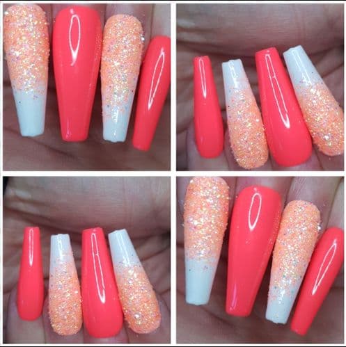 Beautiful Hot Sauce With Peach Punch Feature Nails