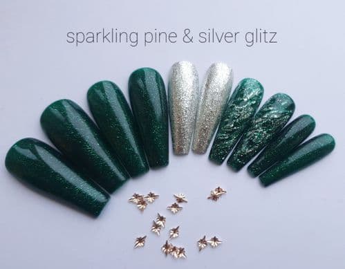 Sparkling Pine & Silver Glitz