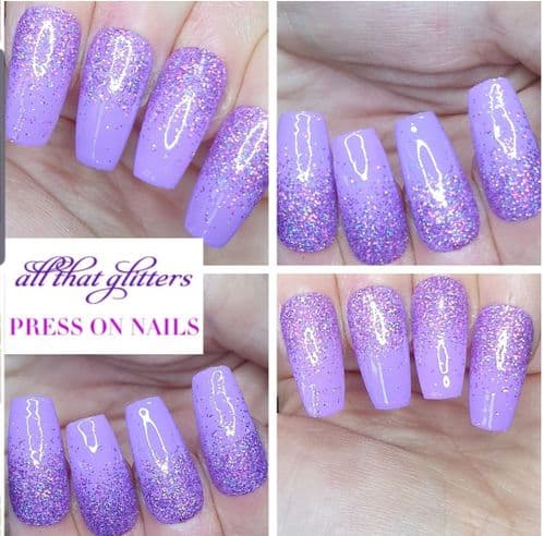Wild Violet & Lilac Holographic Glitter Fade