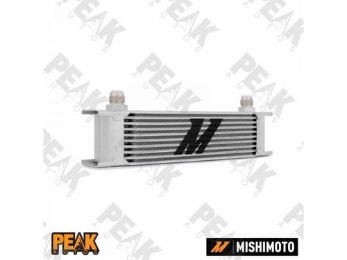 Mishimoto Universal 10 Row Oil Cooler -10AN Fittings SILVER