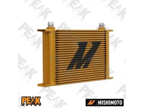 Mishimoto Universal 25 Row Oil Cooler -10AN Fittings GOLD