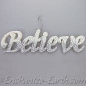 "Believe" Glitter Sign