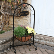14in  Metal Basket Welcome Planter - 90cm