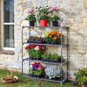 4 Tier GroZone Polytunnel / Greenhouse Free standing Shelving