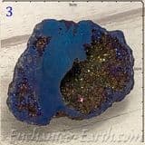 Aura Quartz Geodes - Gift Boxed - Rainbow Blue