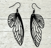 Black Fairy Wings - Witches Earrings
