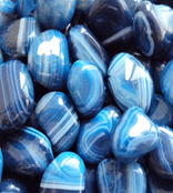 Blue Striped Agate - Polished Tumbled Gemstone