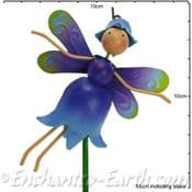 Bluebell Fairy - Fairy Kingdom  - Metal Flying Fairy on 50cm  metal stake