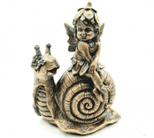 Bronze Effect Fairy on a Snail