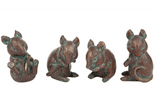 Bronze Effect- Family of Mice - set of 4