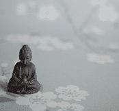 Bronze Effect  - Miniature Lucky Buddha - 7cm