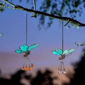 Butterfly & Dragonfly  Flutter Glow's - Glow in the Dark - Garden ornaments - 33cm