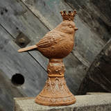 Cast Iron Sculpture -  King Robin with Royal  Crown - 15.5cm