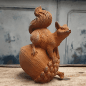 Cast Iron Squirrel on an Acorn