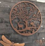 Cast Iron Wall Art - Extra Large Countryside Wall Plaque - 100cm