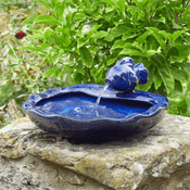 Ceramic Fish Fountain - Solar Water Feature - 32cm