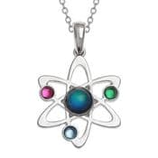 Colour changing Mood Stone - The Atom - with a 18" Silver Chain