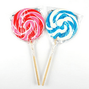 Crazy Candy Factory -  Strawberry & Bubblegum Swirl Lollies - 80g