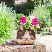 Cute Cat - Rattan Pet Planter