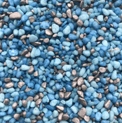 Designer Miniature Decorative gravel - Bright Ocean Mix - Blue & Silver - 400g