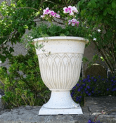 Eco Pot - Recycled Plastic - 33cm Classic Urn Planter -White Speckle