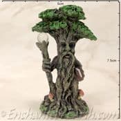 Enchanted Forest -  Green Tree Man Miniature - Standing with staff on the left